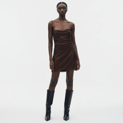Abito Mini Serena – Rete di Cristalli Mogano
