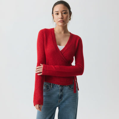 cardigan avvolgente lavorato a maglia