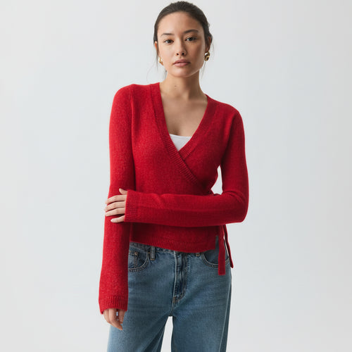 cardigan avvolgente lavorato a maglia