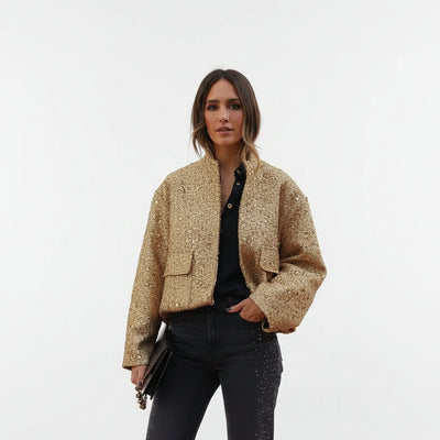 Jane | Gold Sequin Jacket
