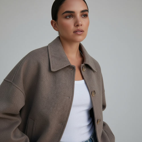 Hélené | Giacca Oversized Donna in Mistura di Lana – Classica & Calda