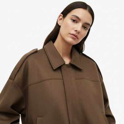 Fabiane | Oversized Suede Jacket for Women – Warm & Stylish