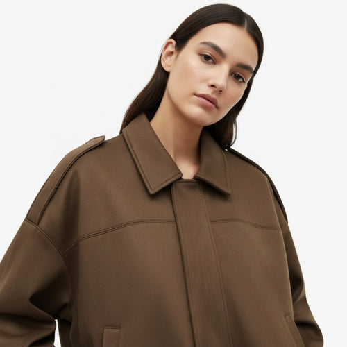 Fabiane | Oversized Suede Jacket for Women – Warm & Stylish