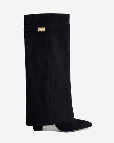 Giulia | Stivali Alti in Suede e Pelle