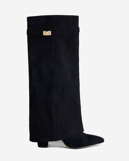 Giulia | Stivali Alti in Suede e Pelle