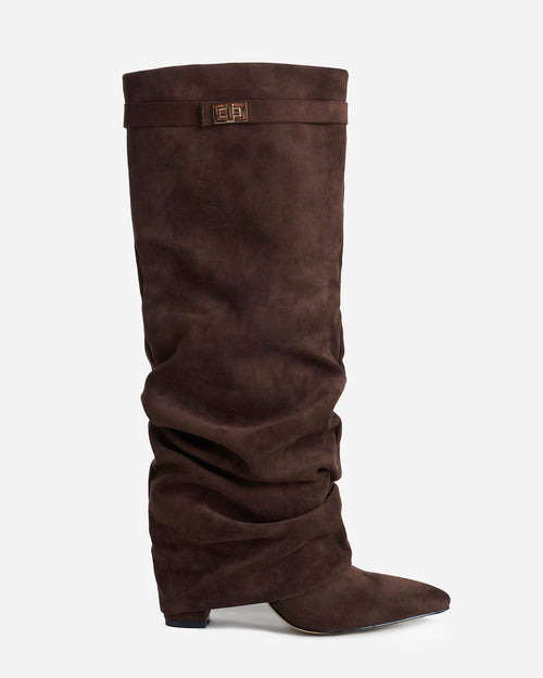 Stivali alti in suede Lavista - Marrone