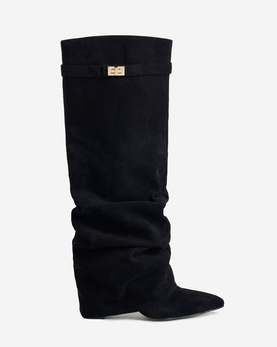 Stivali al ginocchio in suede Lavista - Nero
