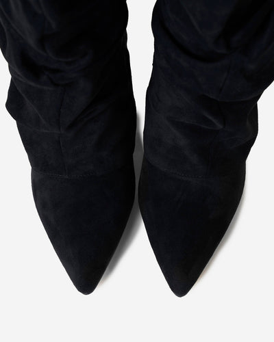 Knee-High Suede Lavista Boots - Black