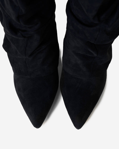 Knee-High Suede Lavista Boots - Black