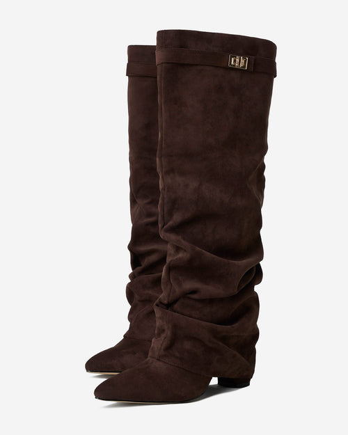 Lavista High Suede Boots - Brown
