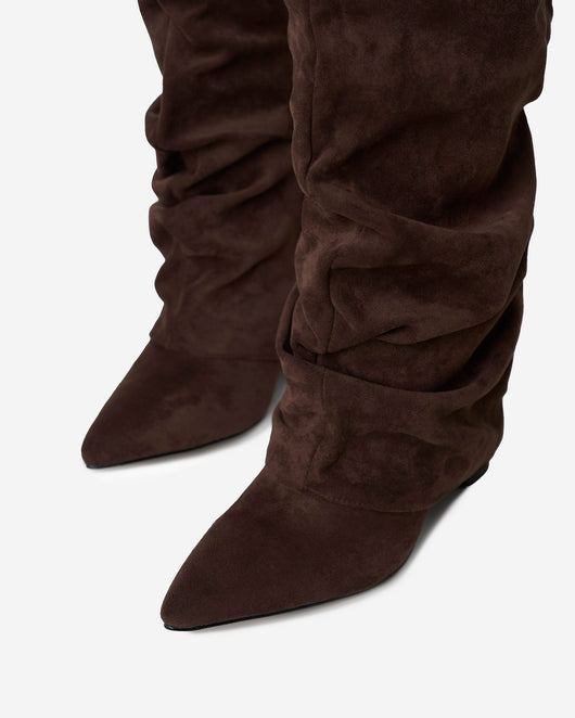 Stivali alti in suede Lavista - Marrone