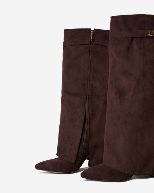 Knee-high Suede Lavista Boots - Brown