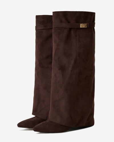 Knee-high Suede Lavista Boots - Brown