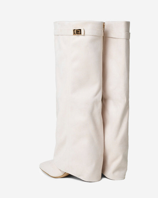 Giulia | Stivali Alti in Suede e Pelle