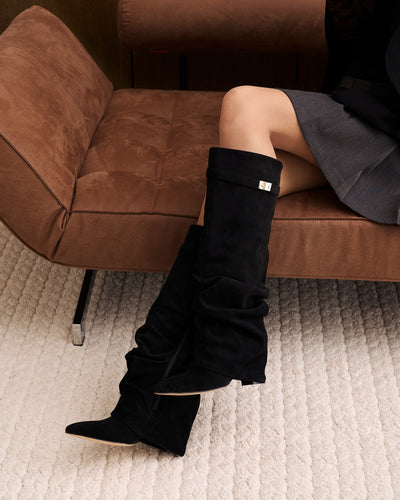 Stivali al ginocchio in suede Lavista - Nero