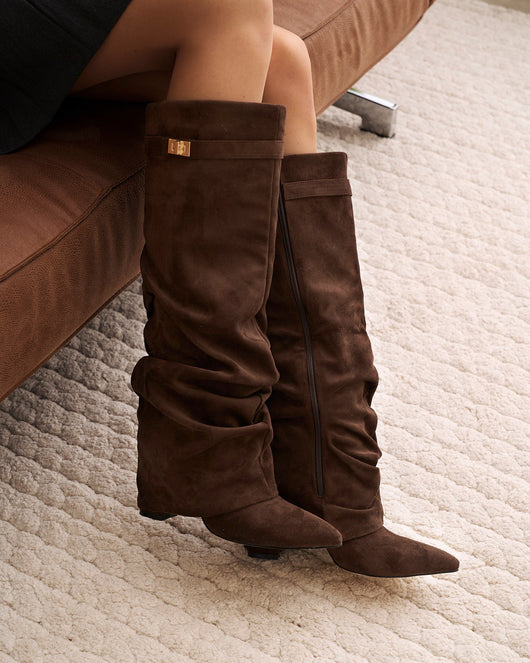 Stivali alti in suede Lavista - Marrone