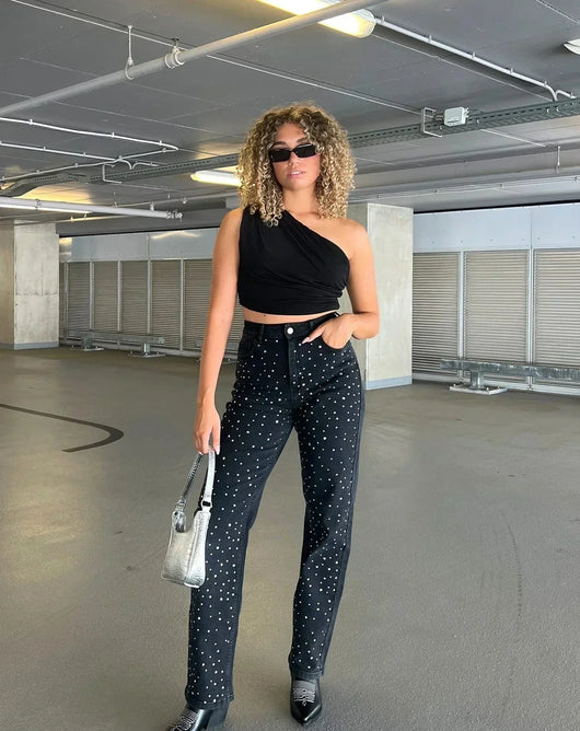 Valentina | Jeans in Denim Glitter