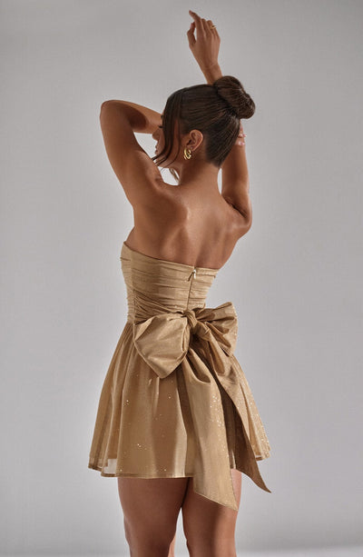 Mini Dress Katrina - Shiny Gold