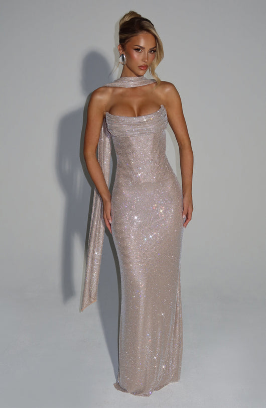 Isabella | Shiny Maxi Dress