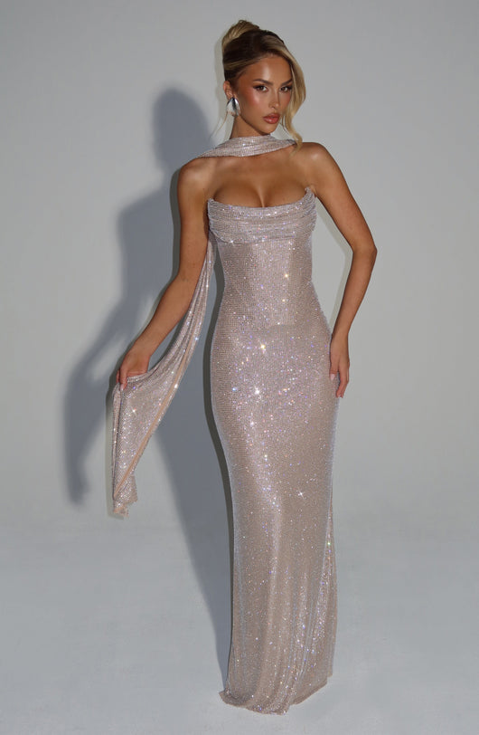 Isabella | Shiny Maxi Dress