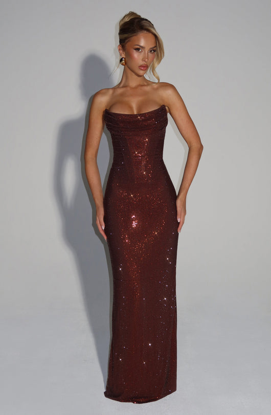 Isabella | Shiny Maxi Dress