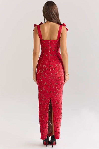 Milena – Maxi Dress in Embroidered Lace
