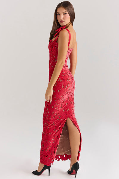 Milena – Maxi Dress in Embroidered Lace